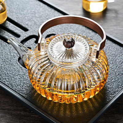 Glas Teekanne Teeblume