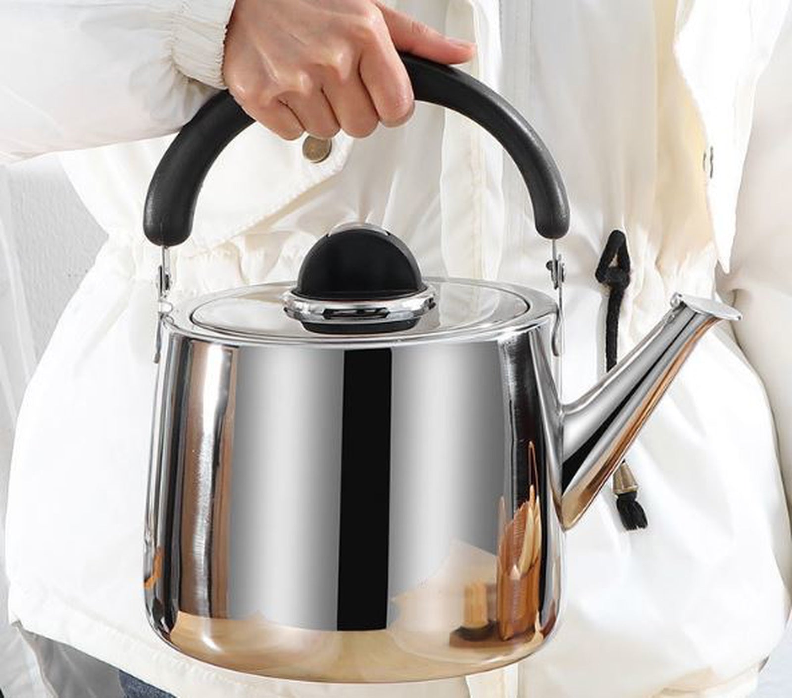 Grosse Teekanne Edelstahl