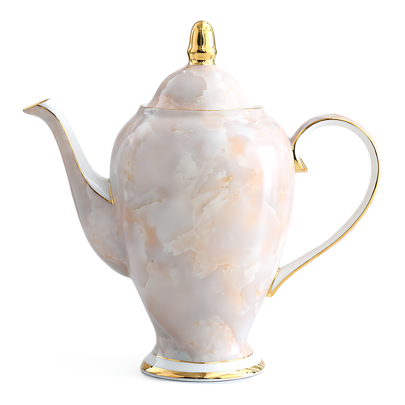 Große Teekanne Porzellan
