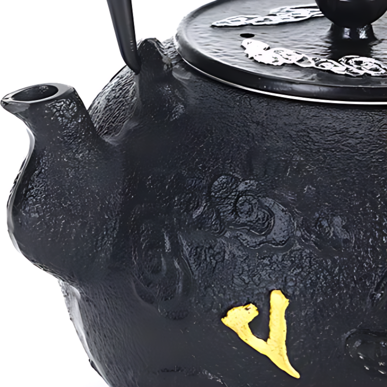 Grüner tee gusseisen teekanne