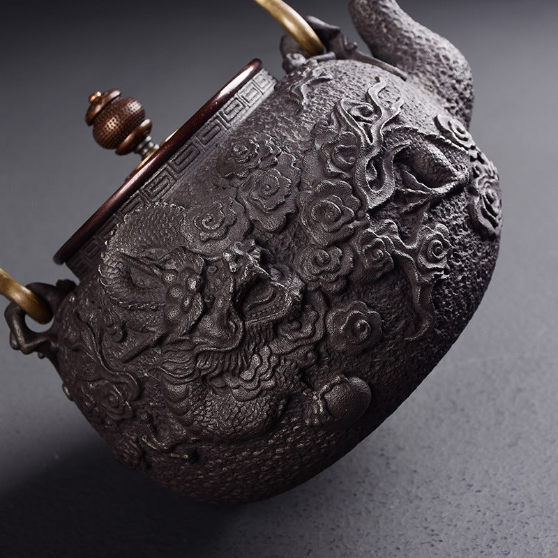 Gusseisen bemalen vintage teekanne