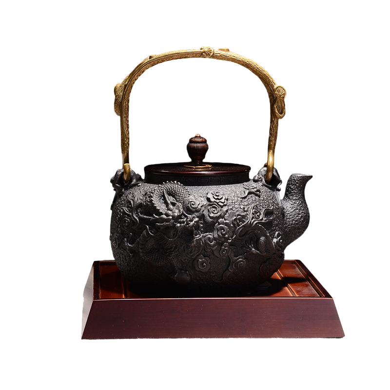 Gusseisen bemalen vintage teekanne