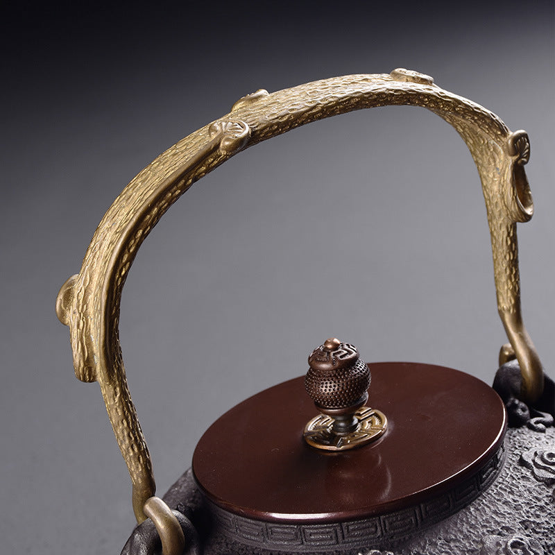 Gusseisen bemalen vintage teekanne