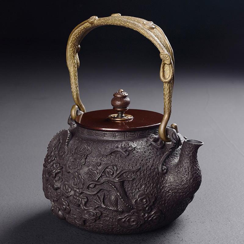 Gusseisen bemalen vintage teekanne