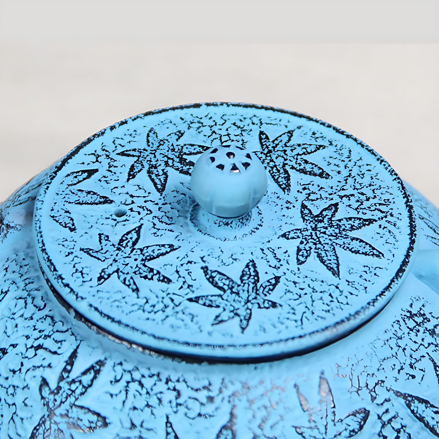 Gusseisen teekanne blau