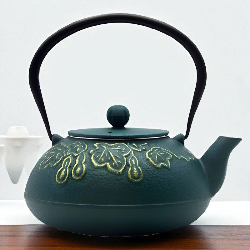 Gusseisen Teekanne dunkelgrün