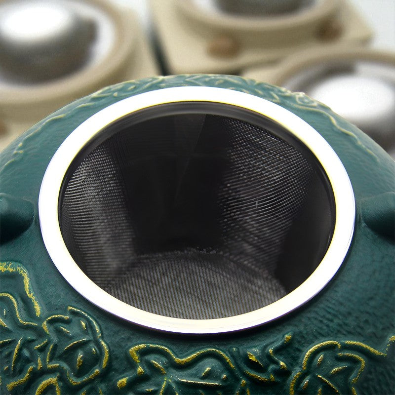 Gusseisen Teekanne dunkelgrün