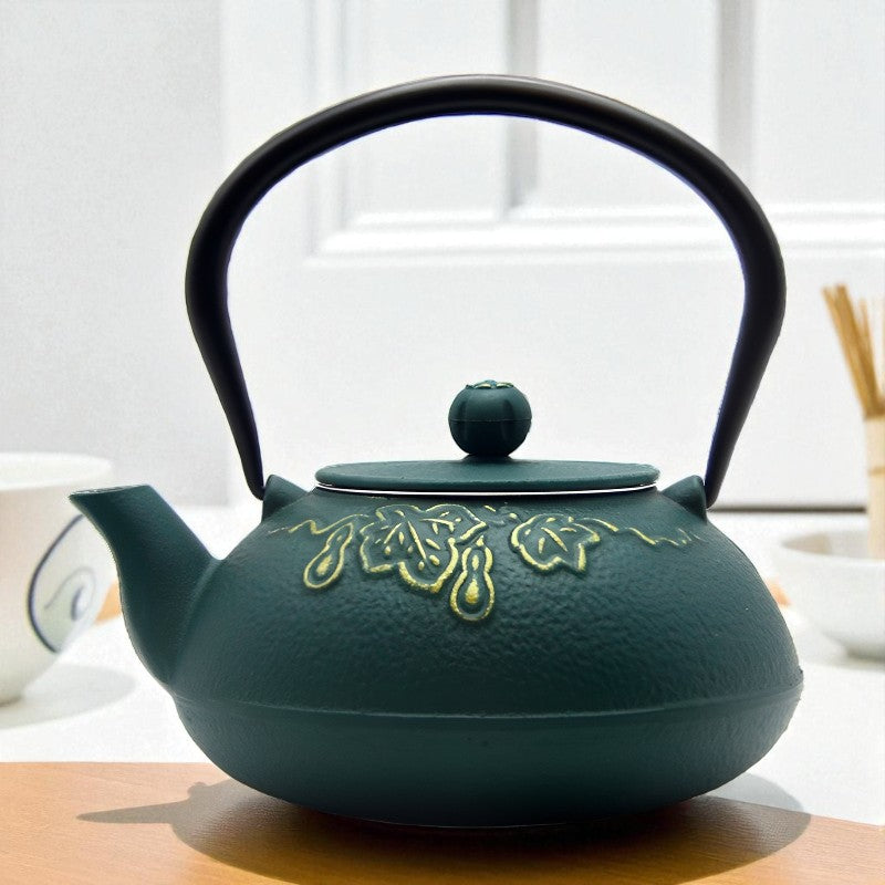 Gusseisen Teekanne dunkelgrün