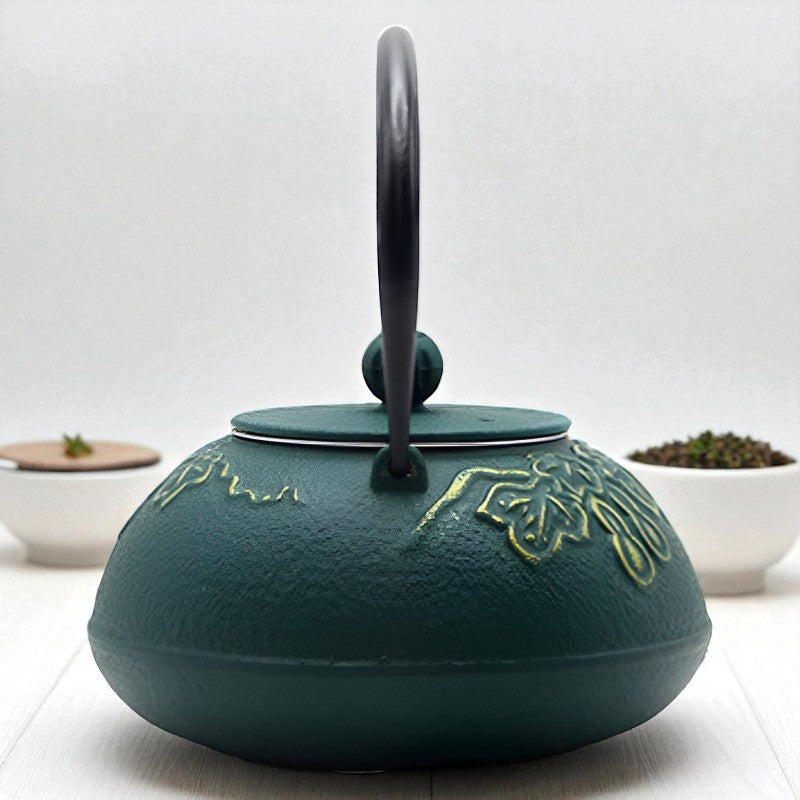 Gusseisen Teekanne dunkelgrün