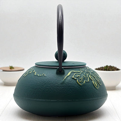 Gusseisen Teekanne dunkelgrün