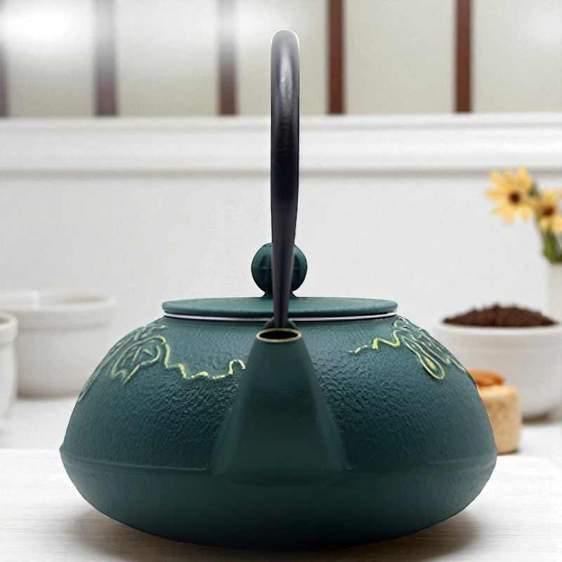 Gusseisen Teekanne dunkelgrün