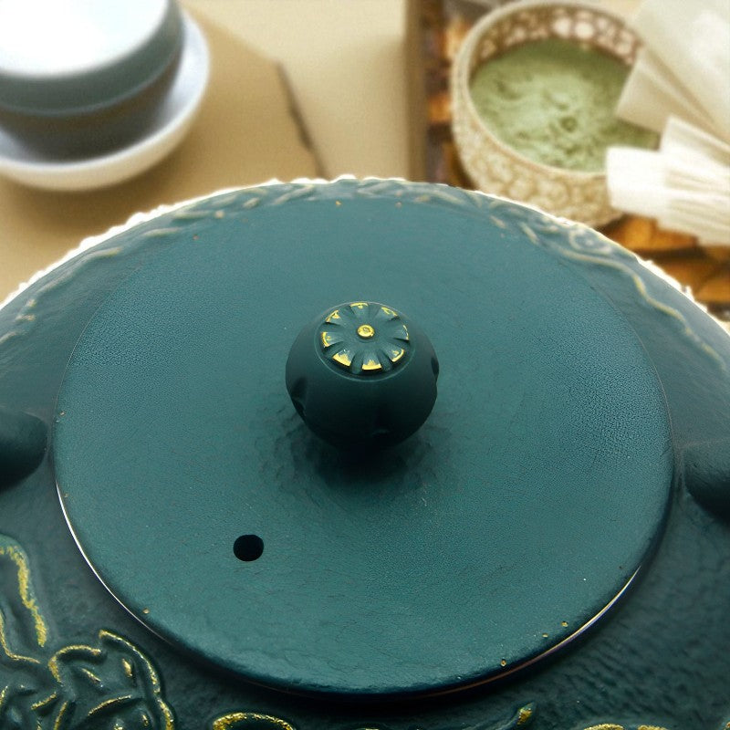 Gusseisen Teekanne dunkelgrün