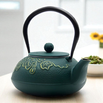 Gusseisen Teekanne dunkelgrün