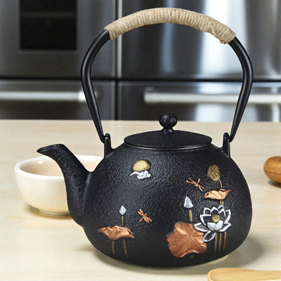 Gusseisen Teekanne Lotus