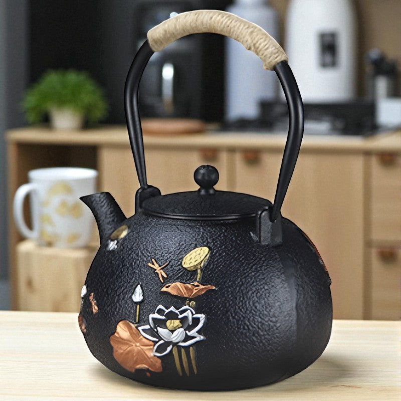 Gusseisen Teekanne Lotus