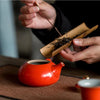 Handarbeit Keramik Teekanne