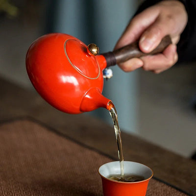 Handarbeit Keramik Teekanne