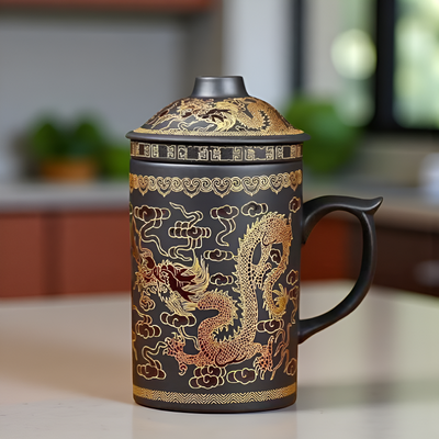 Handgefertigter Teebecher mit Sieb