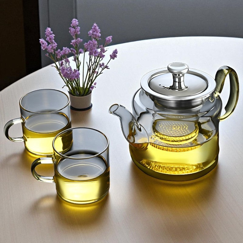 Individuelle Glas Teekanne