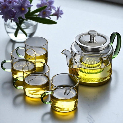 Individuelle Glas Teekanne