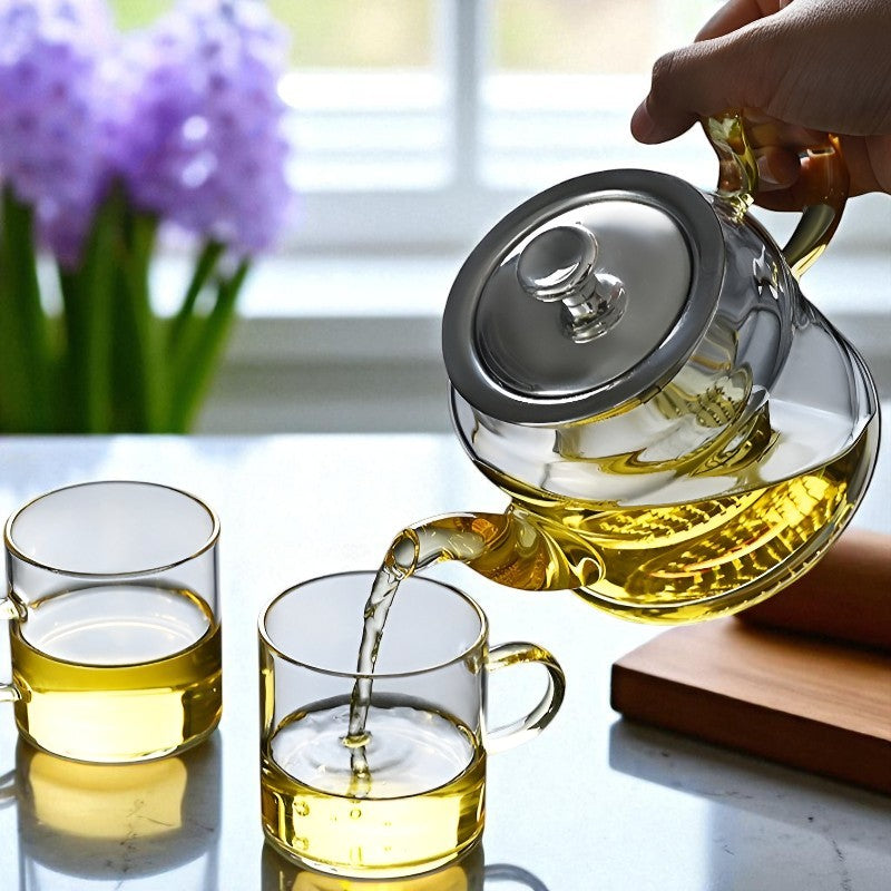 Individuelle Glas Teekanne