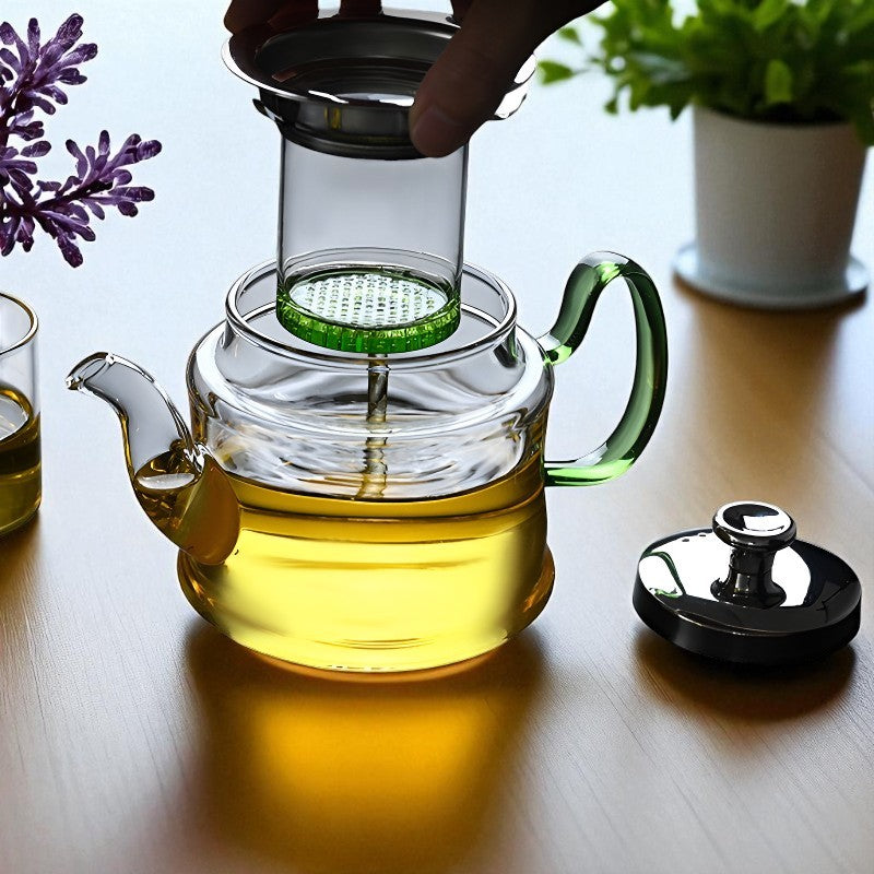 Individuelle Glas Teekanne