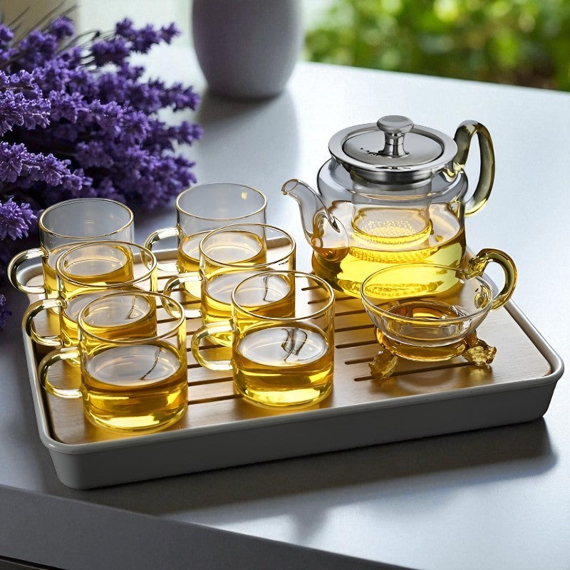 Individuelle Glas Teekanne