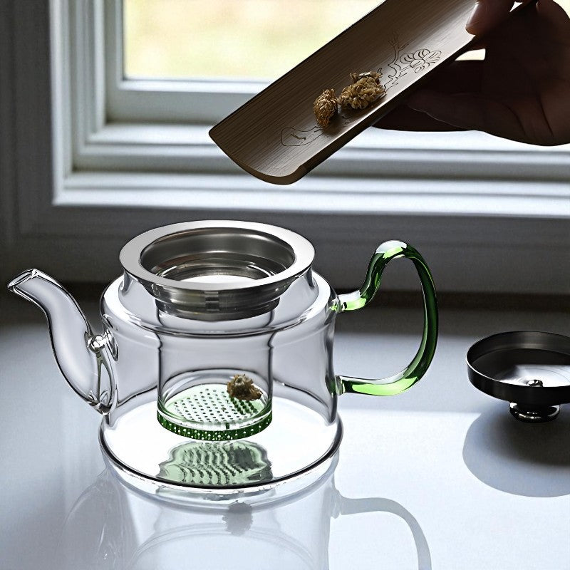 Individuelle Glas Teekanne