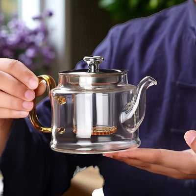 Individuelle Glas Teekanne
