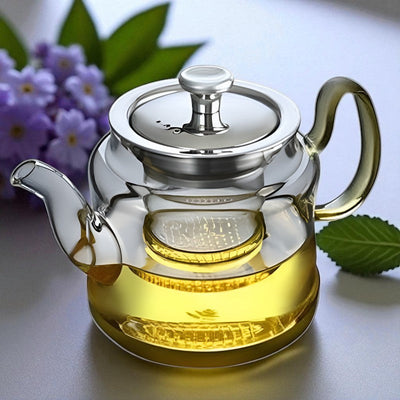 Individuelle Glas Teekanne