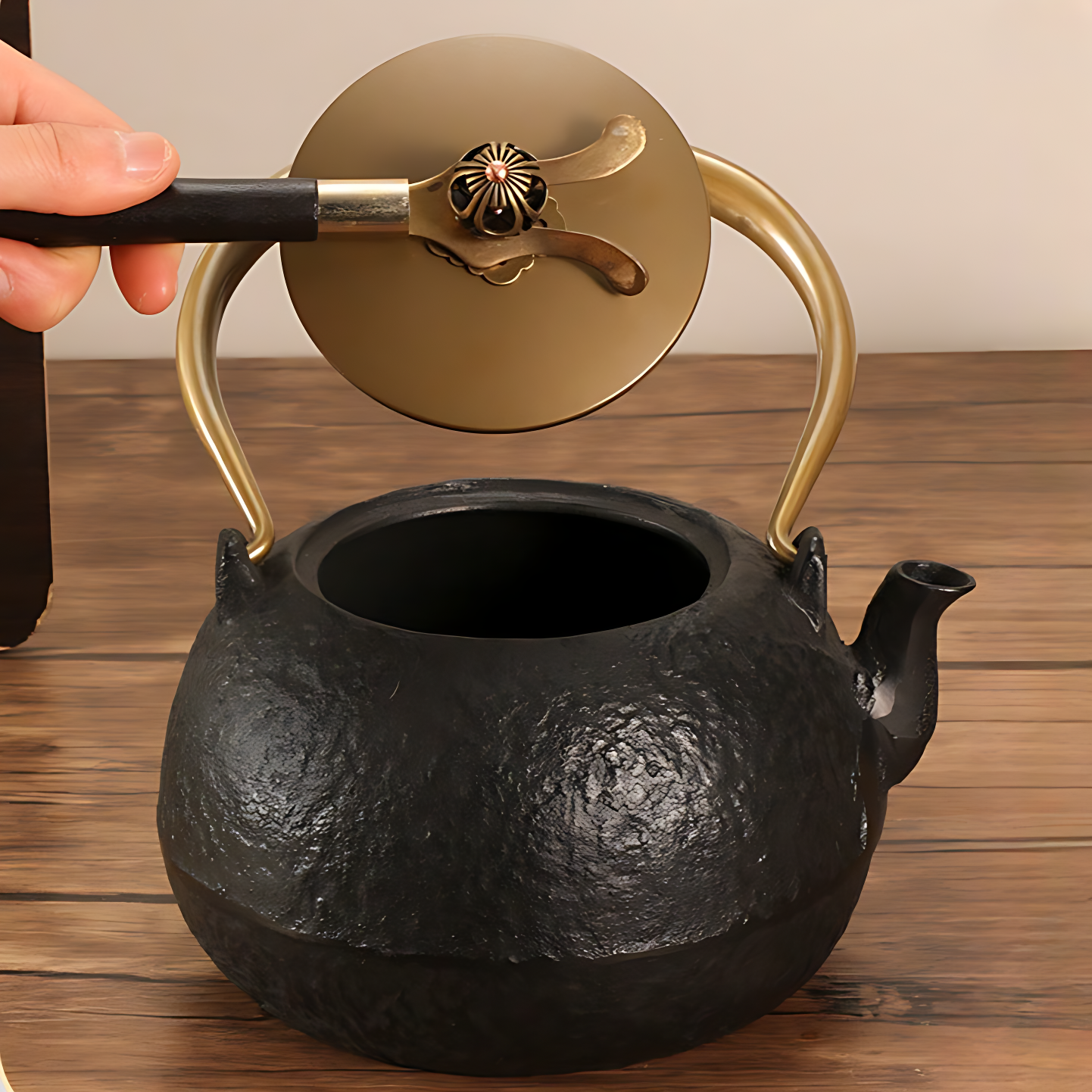 Japanische gusseisen teekanne
