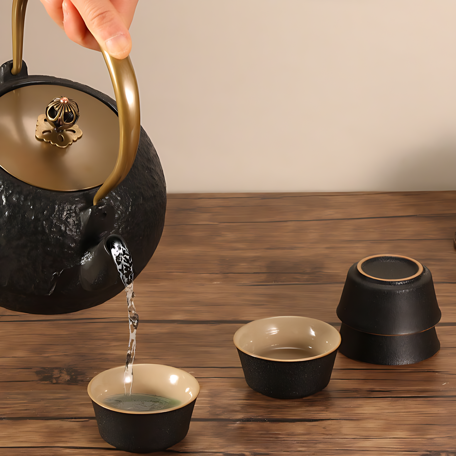 Japanische gusseisen teekanne