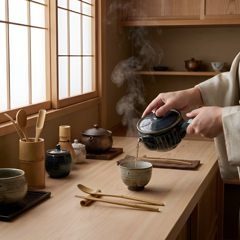 Japanische kleine Teekanne