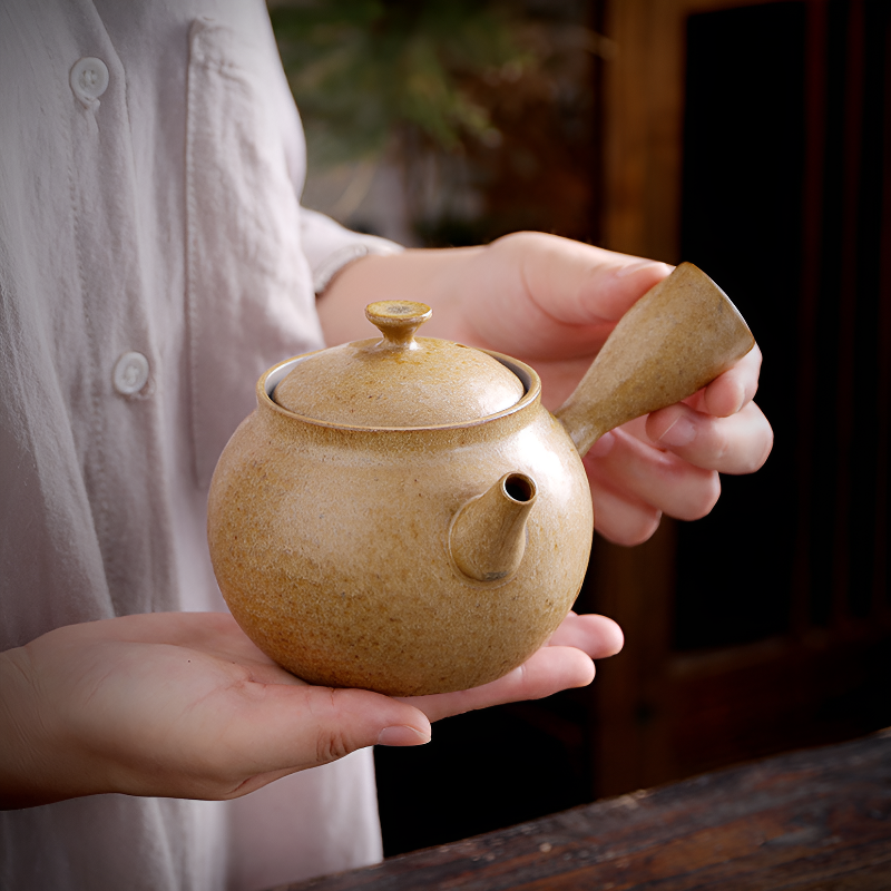 Japanische Steinzeug-Teekanne