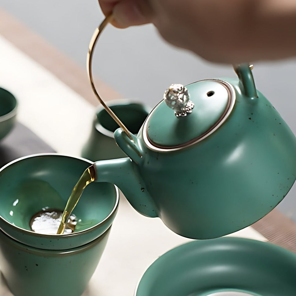 Japanische Teekanne Grün
