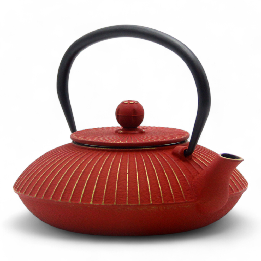 Japanische teekanne gusseisen rot