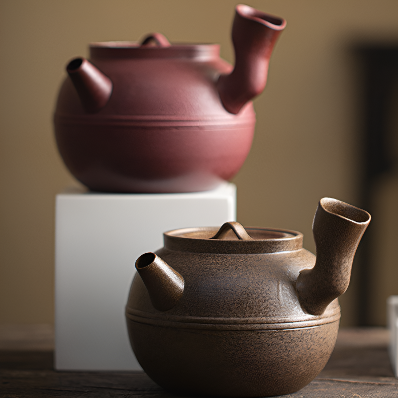 Japanische Teekanne seitlicher Griff