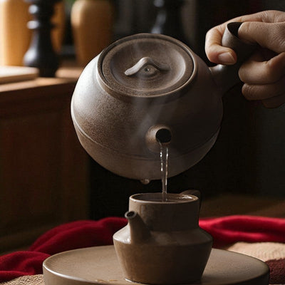 Japanische Teekanne seitlicher Griff