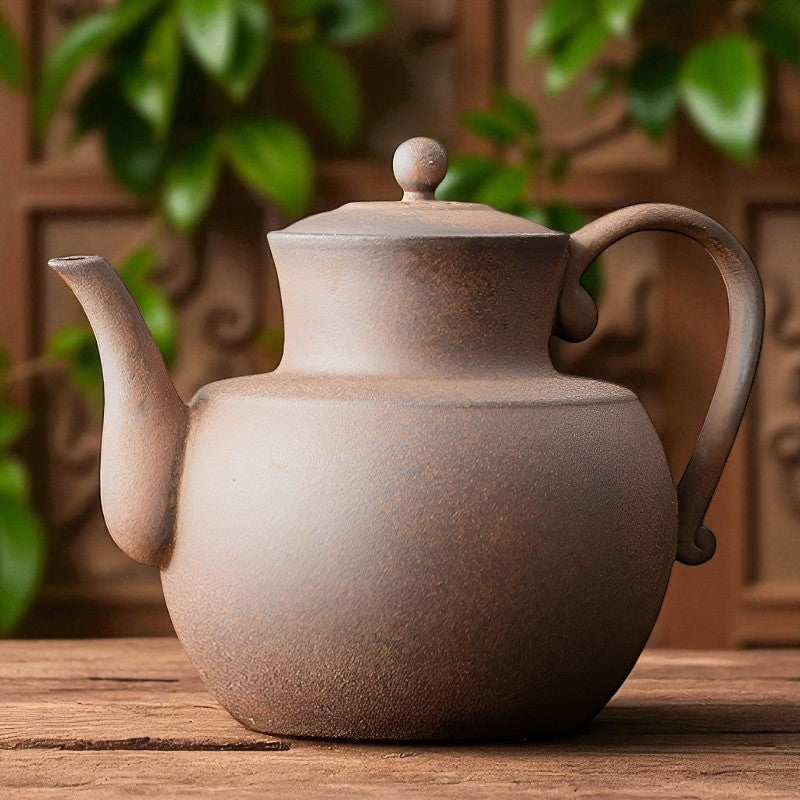 Japanische Terrakotta Teekanne