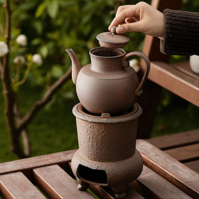 Japanische Terrakotta Teekanne