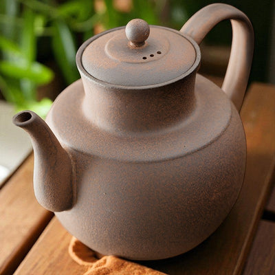 Japanische Terrakotta Teekanne