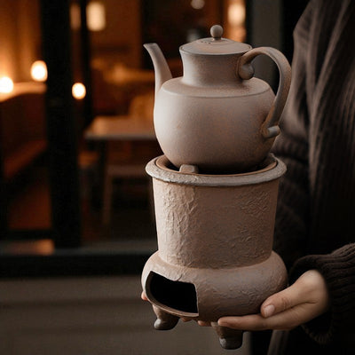 Japanische Terrakotta Teekanne