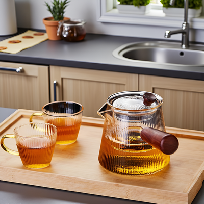 Japanische transparente Teekanne