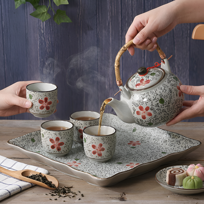 Japanisches Bambus-Teeservice