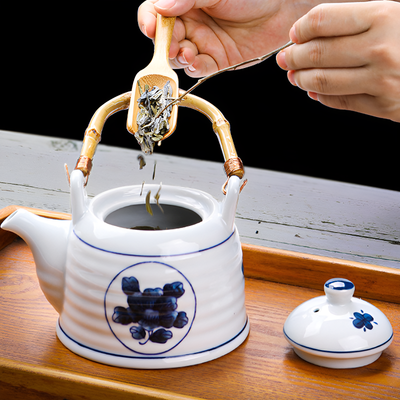 Japanisches Teeservice blau-weiß