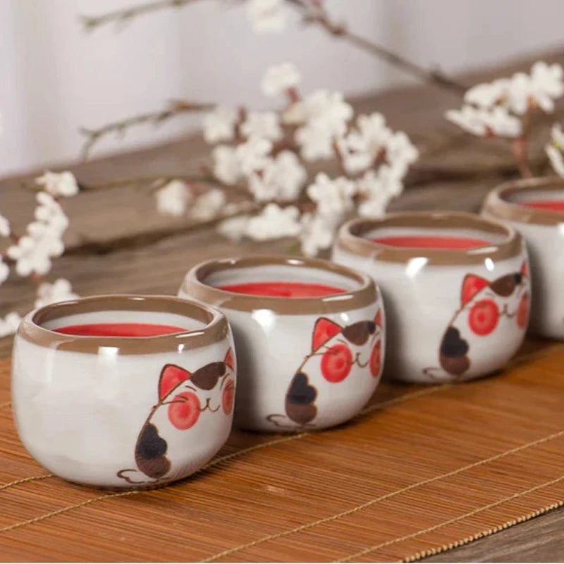 Katzen Teekanne Porzellan