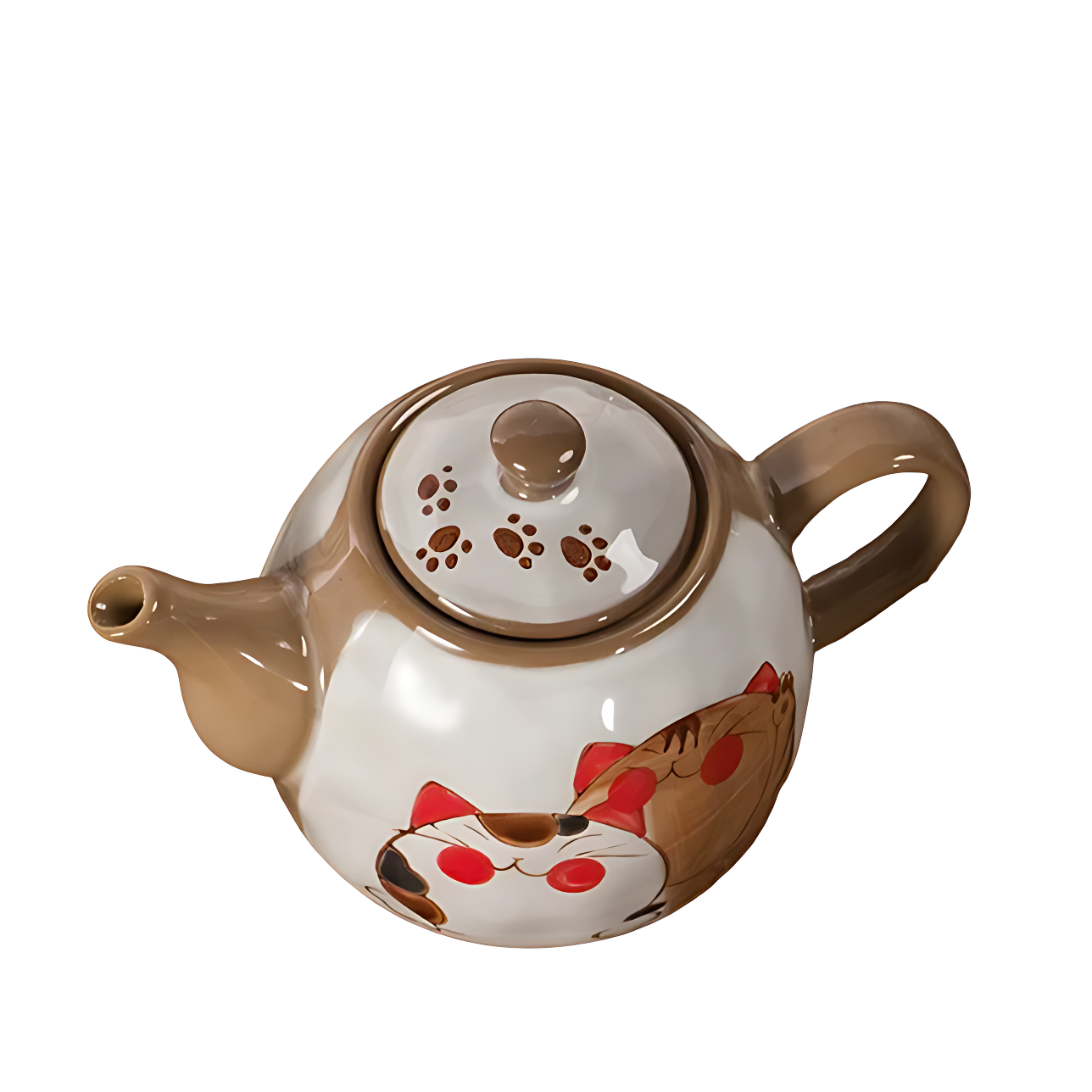 Katzen Teekanne Porzellan