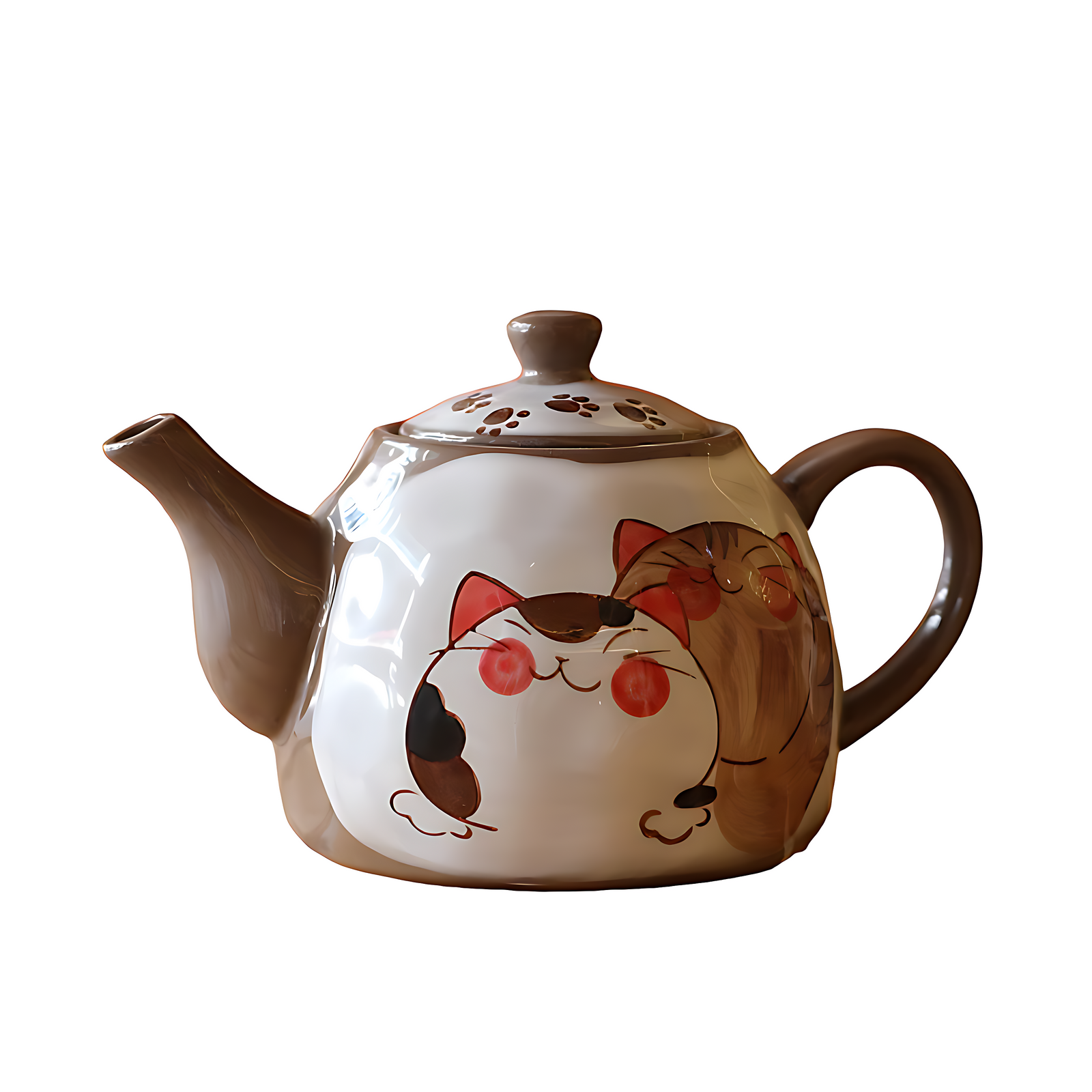 Katzen Teekanne Porzellan