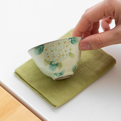 Keramik Teekanne Bambusstil