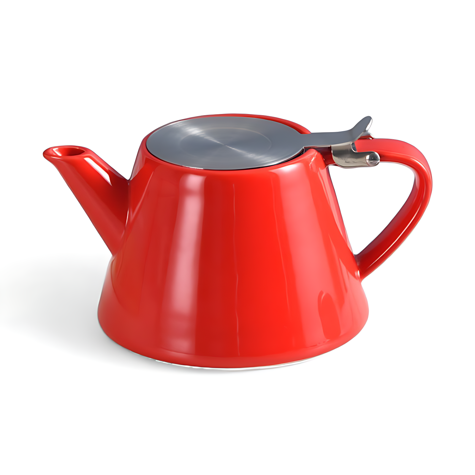 Keramik Teekanne Metalldeckel